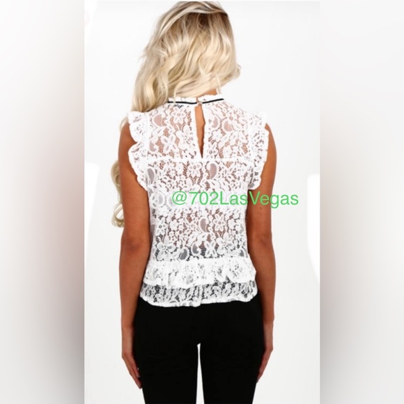 Pink Boutique white lace top - Picture 3 of 7